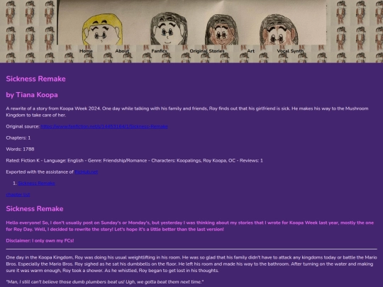 Fanfics/sicknessremake screenshot