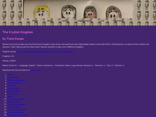Fanfics/thecrystalkingdom screenshot