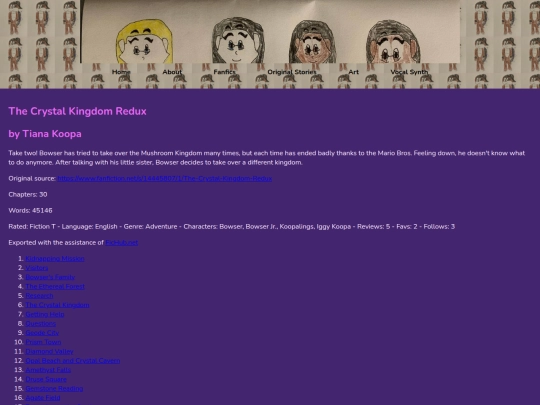 Fanfics/thecrystalkingdomredux screenshot