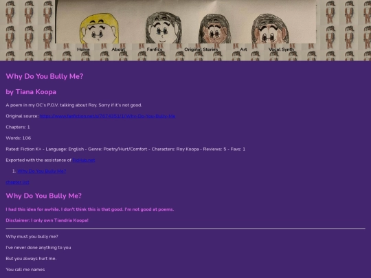 Fanfics/whydoyoubullyme screenshot