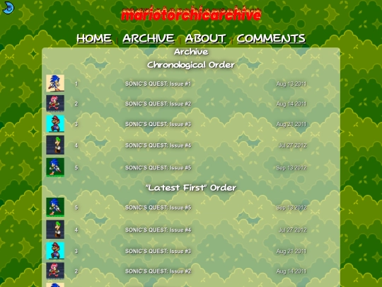archive screenshot