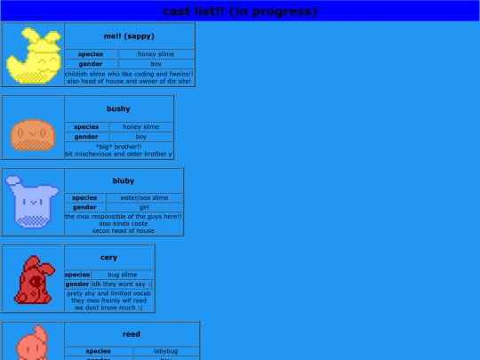 chars screenshot