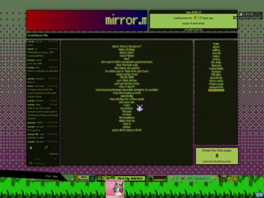 personal/writing/mirror screenshot