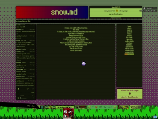 personal/writing/snow screenshot