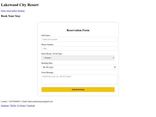 booking screenshot
