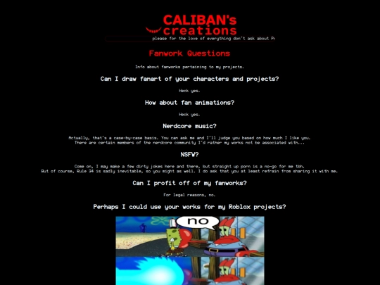 faq/fanworks screenshot