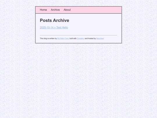 blog/archive screenshot