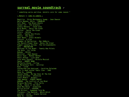 aesthetic/surrealmoviesoundtrack screenshot