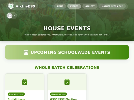 Events screenshot