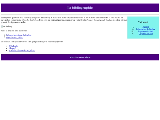 html/Bibliographie screenshot