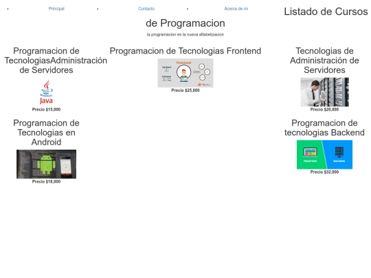 programacion  fer /menu screenshot
