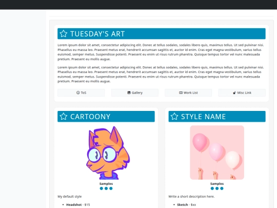 commissions screenshot