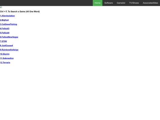 Gamelist screenshot