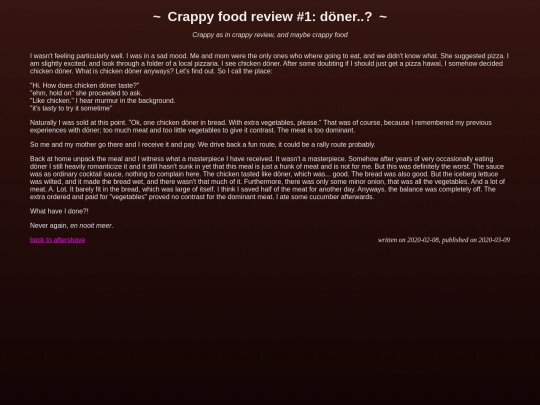 aftershave/doner screenshot