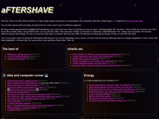 aftershave screenshot