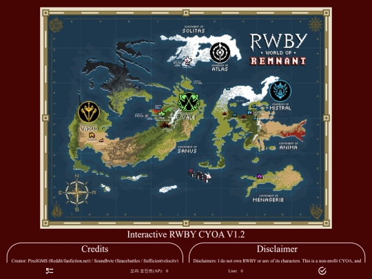 interactiveRWBYCYOAV1.2 screenshot