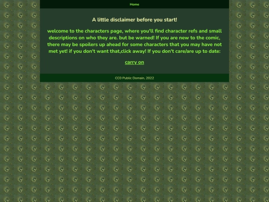Disclaimer screenshot