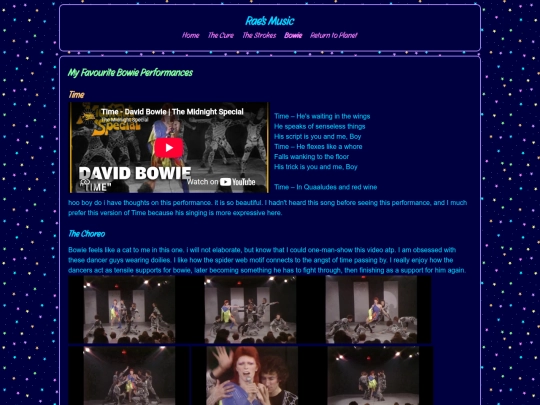 music/bowie screenshot