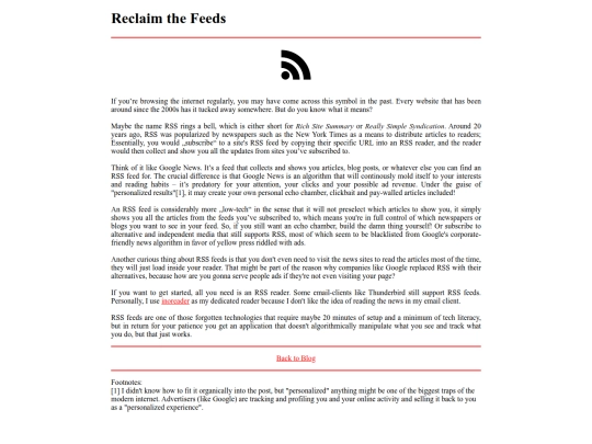 blog/reclaim_the_feeds screenshot