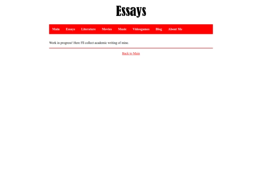 essays/essays_main screenshot