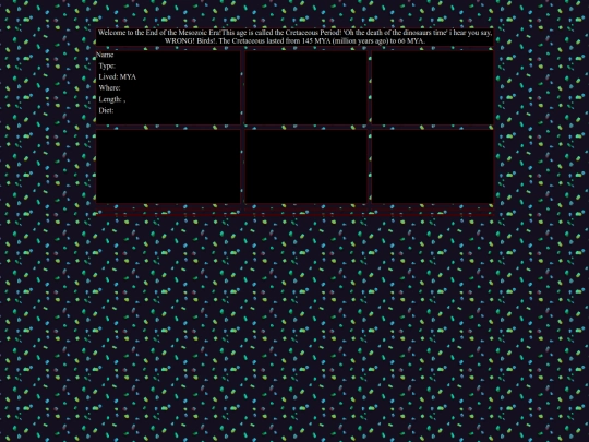 DinosaurPages/MesozoicCretaceous screenshot