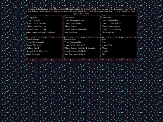 DinosaurPages/MesozoicTriassic screenshot