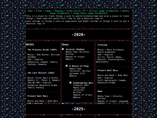 MediaLog/ToDo screenshot