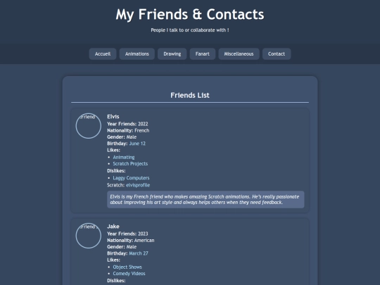 contact screenshot