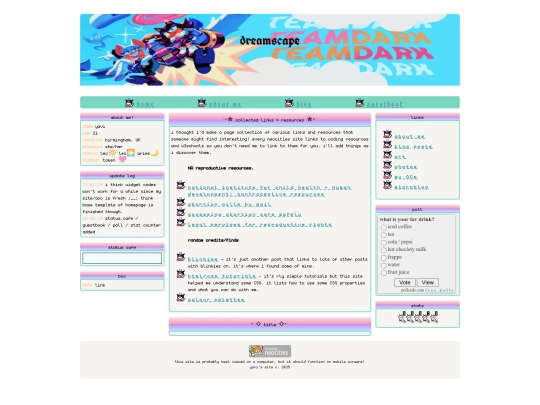 links screenshot