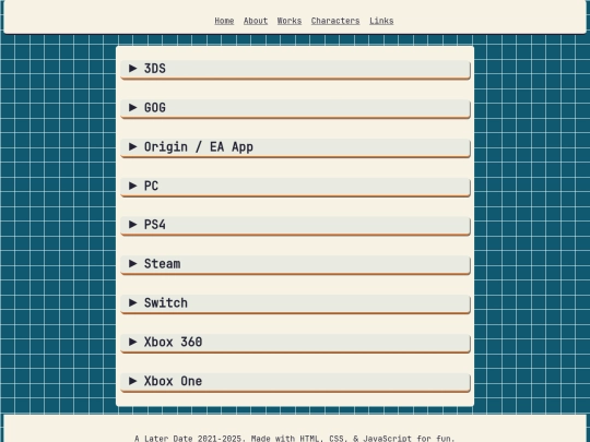 collections/games screenshot