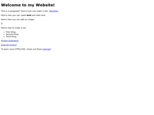 links screenshot