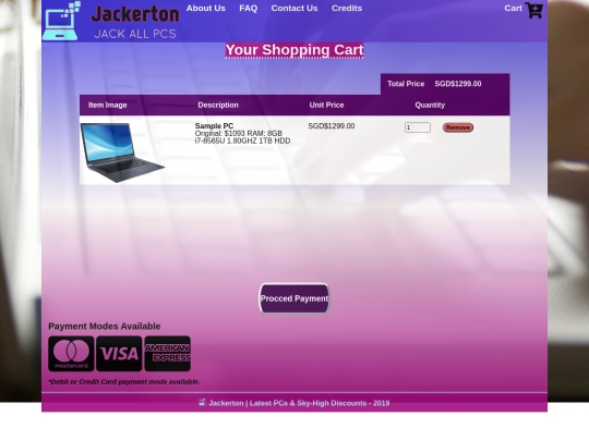 cart screenshot