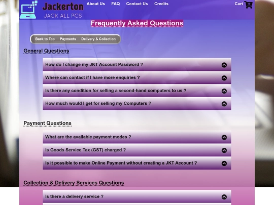 faq screenshot