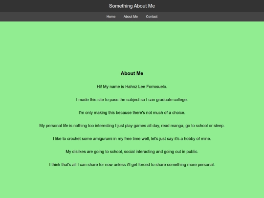 aboutme screenshot