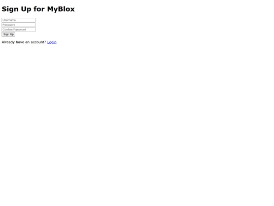 signup screenshot