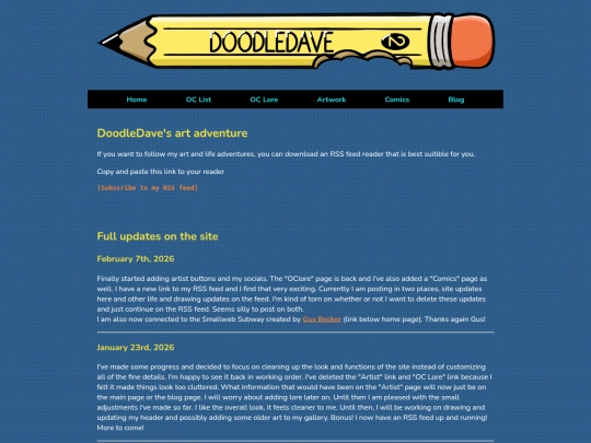 Blog screenshot
