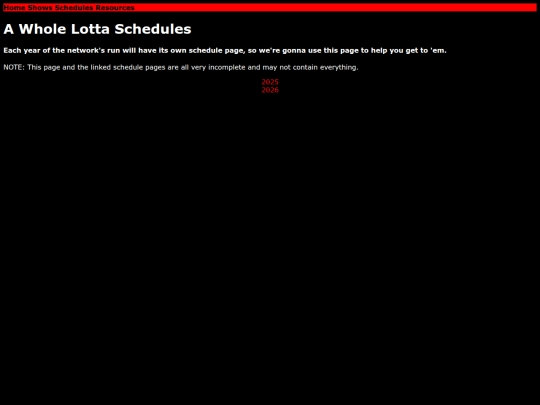 schedules screenshot