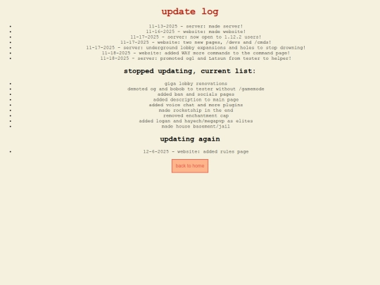 updates screenshot