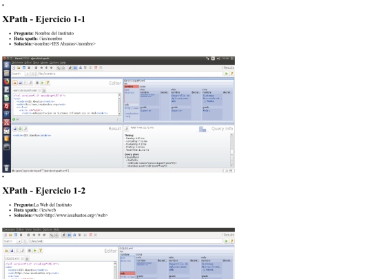 Ej1.Ejercicio xpath CICLOS/Ejercicios xpath CICLOS screenshot