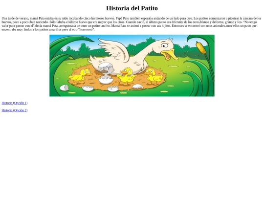 Historia de Cuento/Index screenshot