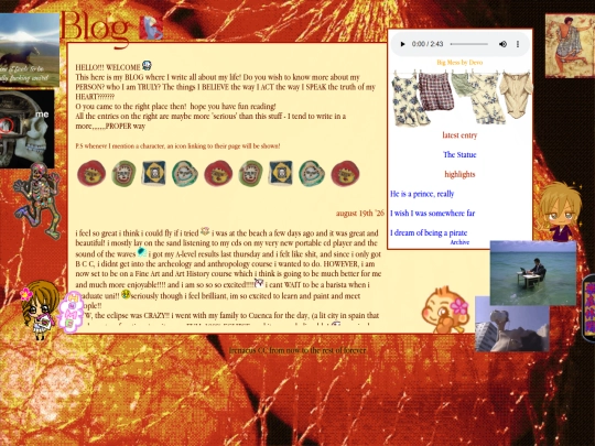 Blog screenshot