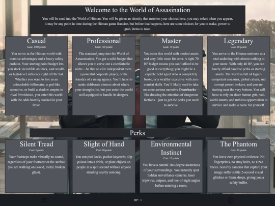 HitmanCYOA screenshot