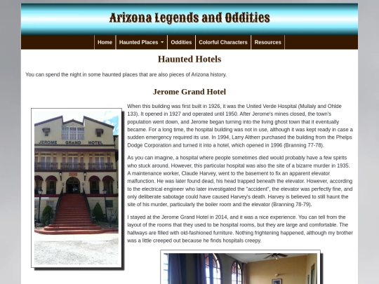 hauntedhotels screenshot