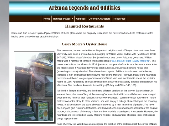 hauntedrestaurants screenshot