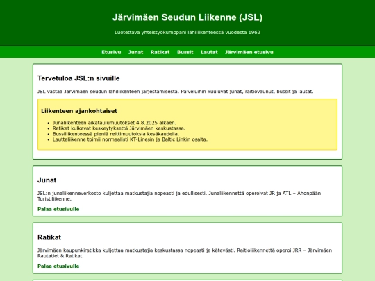 aikataulut screenshot
