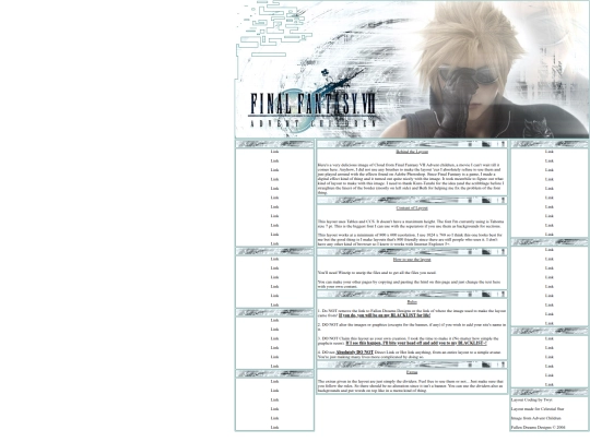 Templates/Final Fantasy VII -layout screenshot