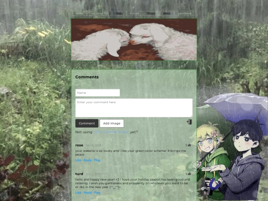 guestbook screenshot