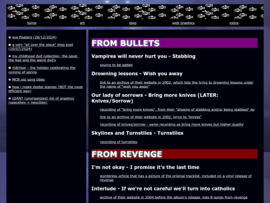 mcr-old-song-names screenshot