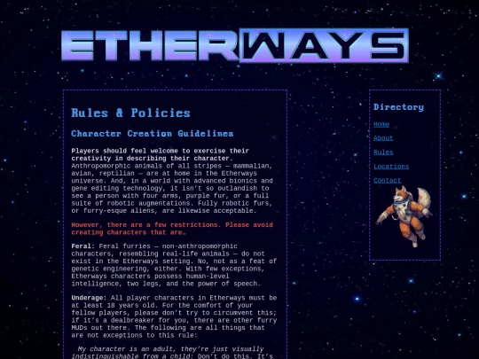 rules screenshot