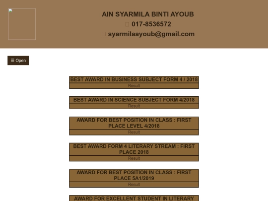 awards screenshot